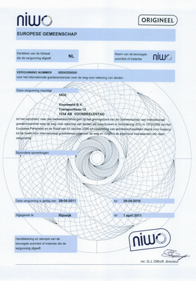 vergunning beroepsgoederenvervoer